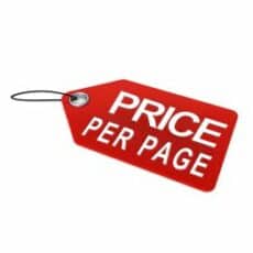price per page