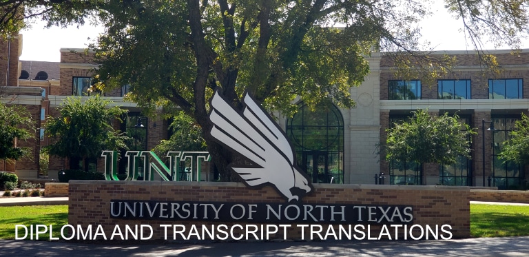 Diploma and transcript translation services in Houston and Dallas that are accepted at all universities and colleges including University of North Texas, Southern Methodist University, University of Texas at Dallas, Sam Houston State University, University of Houston and more. 24 Hour Translation Services offers great prices and fast delivery tomes and local service in Texas.