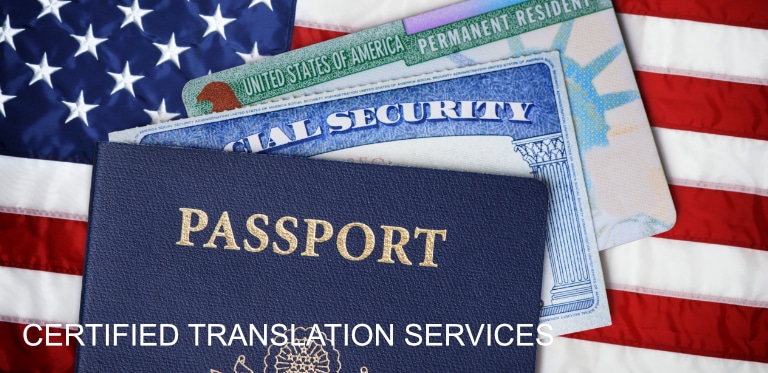 Passport, resident card, and other official document that commonly require certified Translation Services